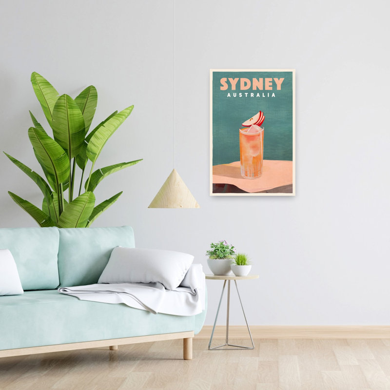 Art mural rétro, Sydney, Sydney, 24" H x 16" W