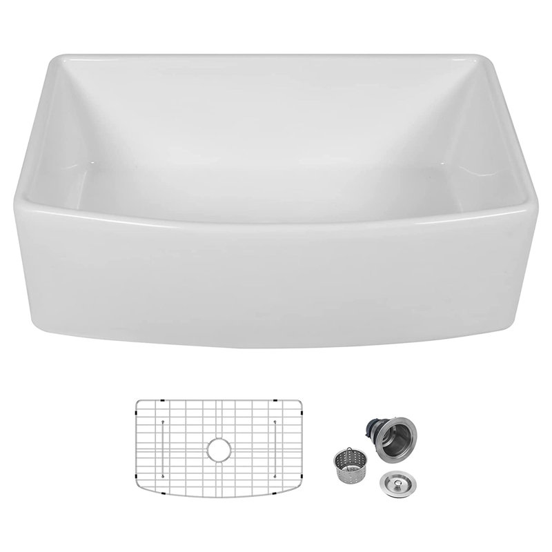 Évier de cuisine de ferme 30 po avec accessoires L 30 po x l 19 po