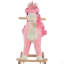 Cheval à bascule, conception de licorne à cheval avec base en bois, queue de cheval et sons pour tout-petits de 3 à 6 ans