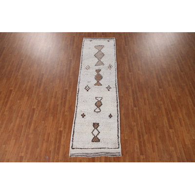 Natural Dye Anatolian Oriental Runner Rug 3x11