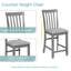 Ensemble de table de salle à manger 5 pièces, ensemble de table de salle à manger carrée en bois pour 4 personnes, ensemble de table de cuisine à hauteur de comptoir avec table carrée et 4 chaises rembourrées pour petit espace, gris