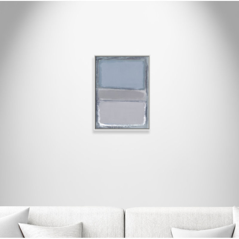 Thora Morning Dew 1 - cadre flottant, peinture sur toile, H 24 po x l 18 po x P 2 po, Blanc / Blanc