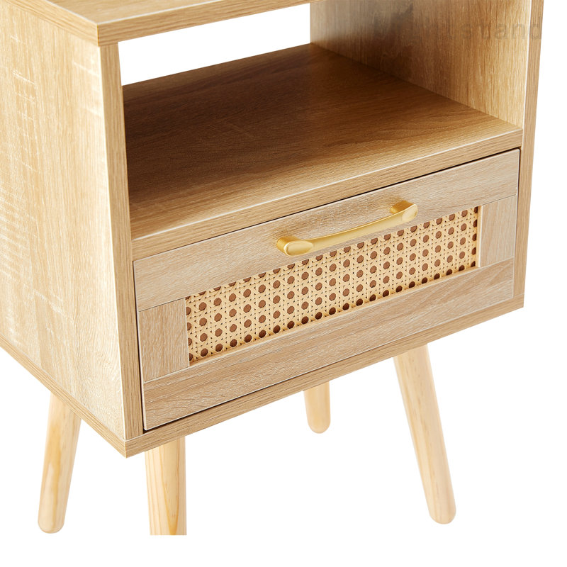 Hastin 15.77'' W Nightstand, Natural