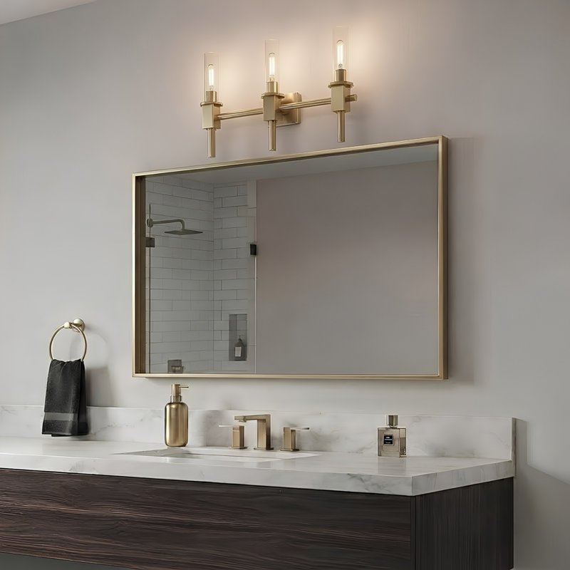 Éclairage pour meuble-lavabo à intensité variable Cathern, 3, Or