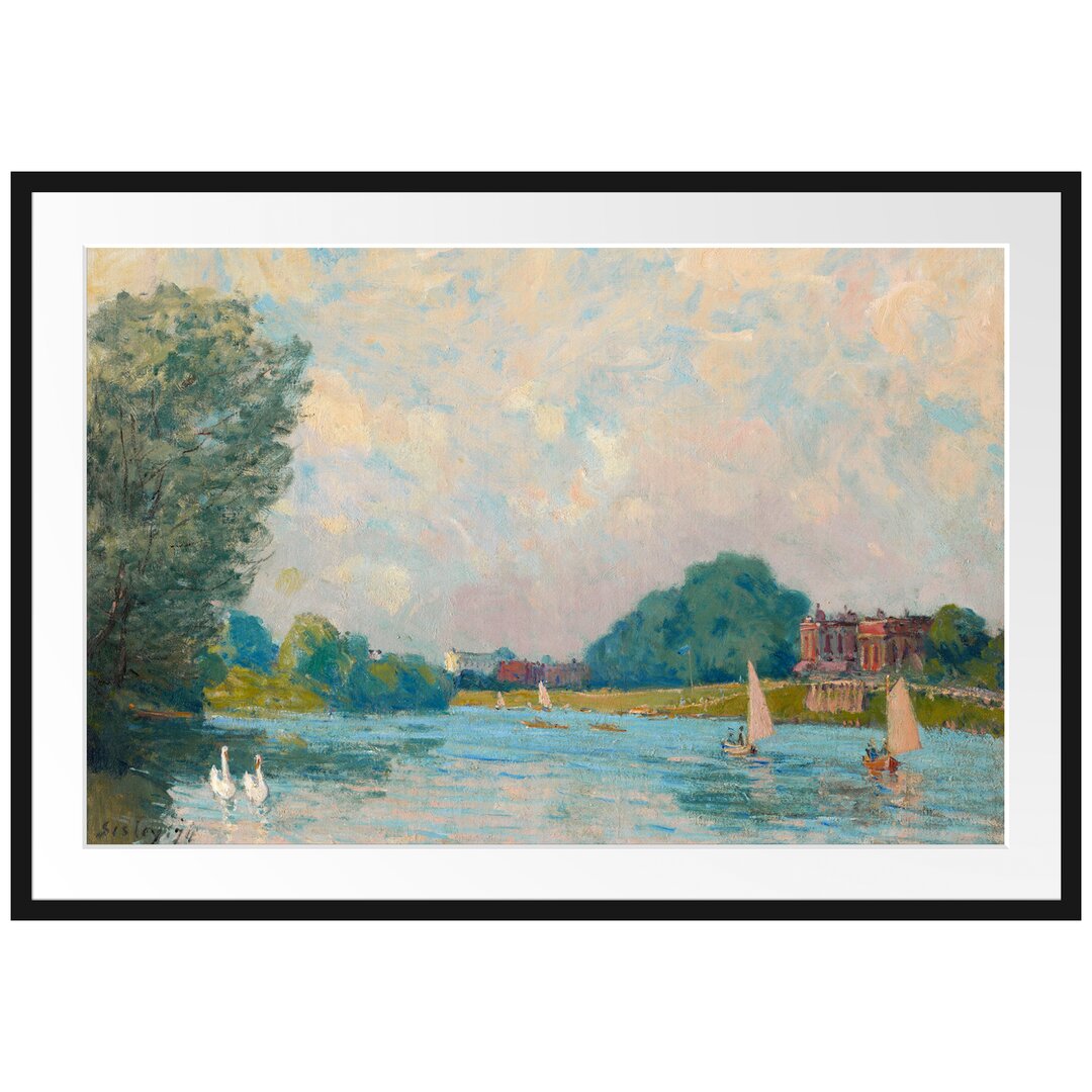 Gerahmter Kunstdruck Thames at Hampton Court von Alfred Sisley