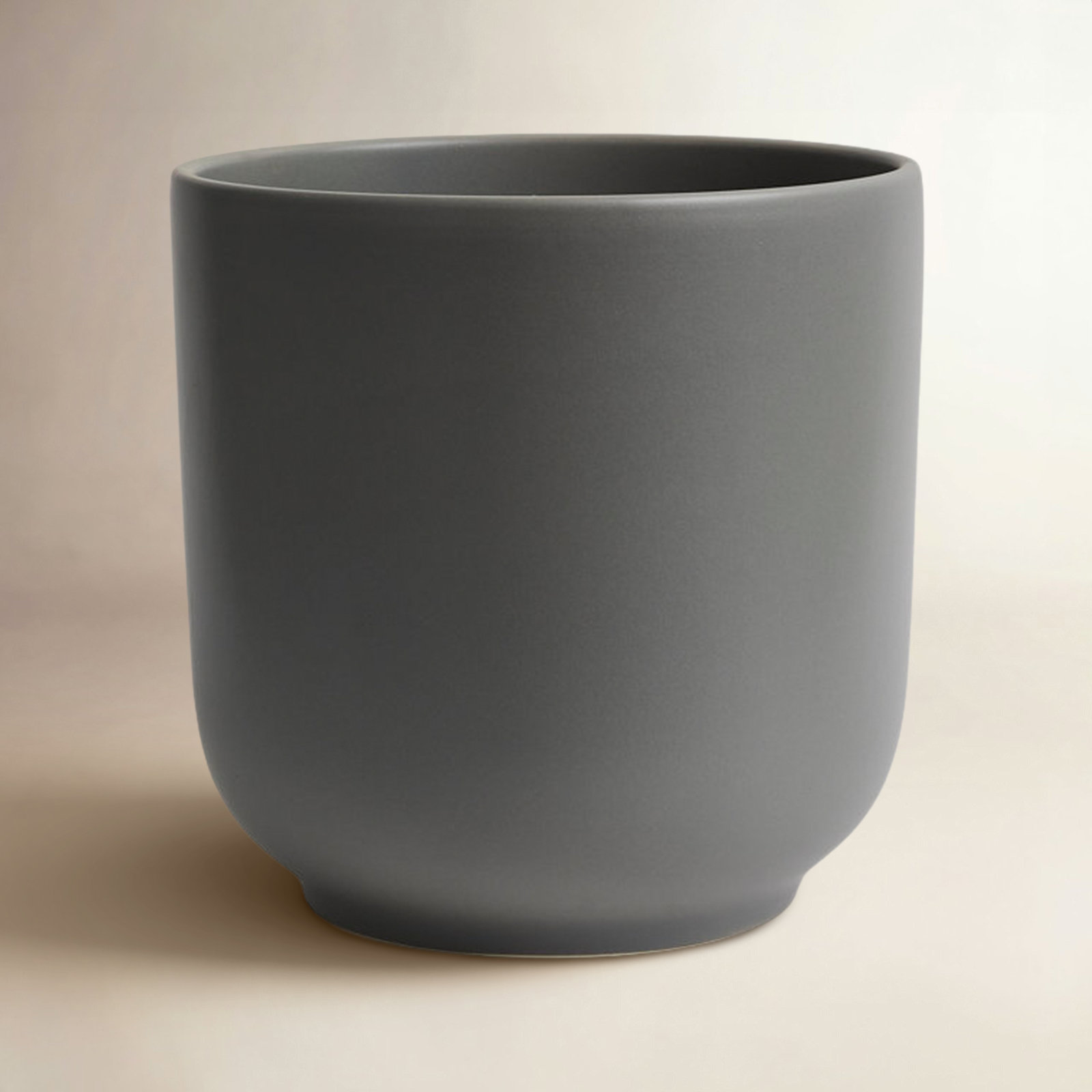 Handmade Ceramic Pot Planter, 11.25" H x 11.75" W x 11.75" D, Gray