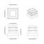 Vidaxl End Caps Black PP Hardware Tube Covers Furniture Accessories Square