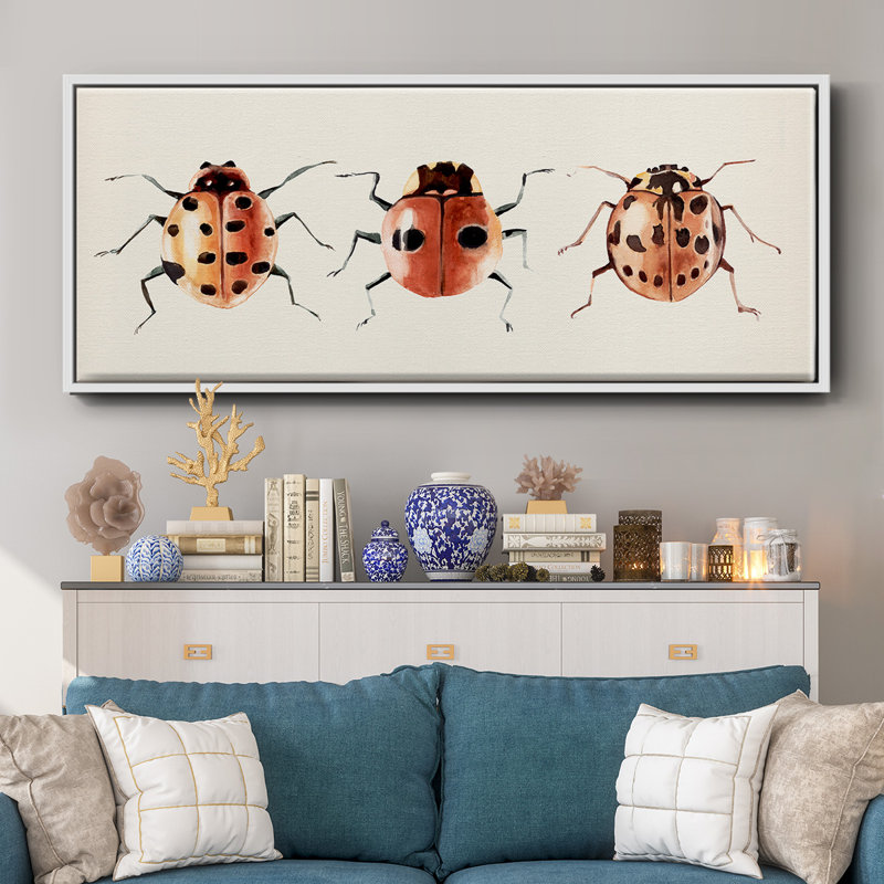 Ladybug Display II- Framed Canvas