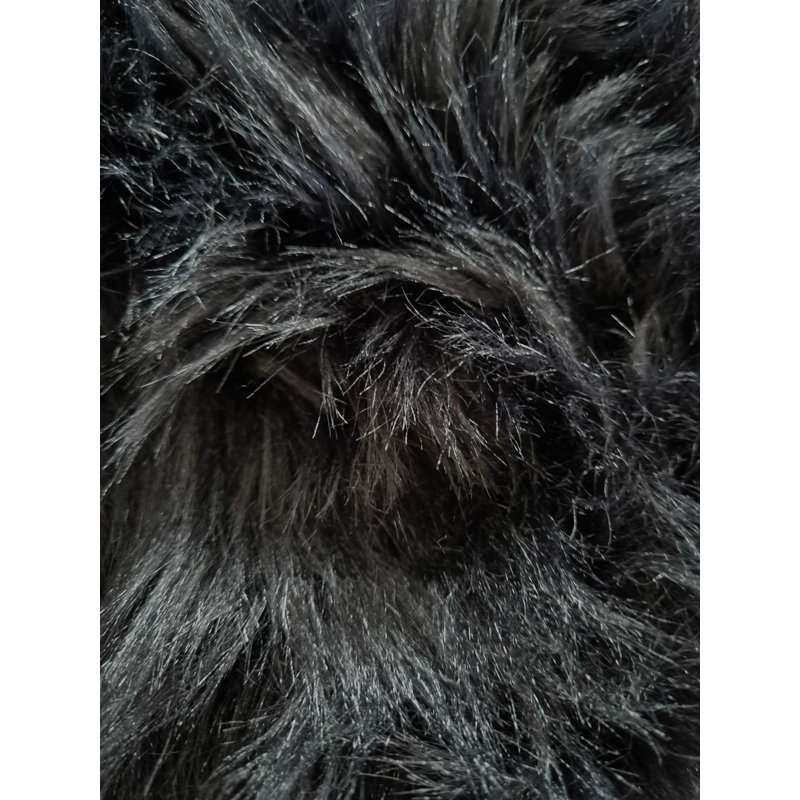 Solid Colour Faux Fur 60cm X 90cm Area Rug