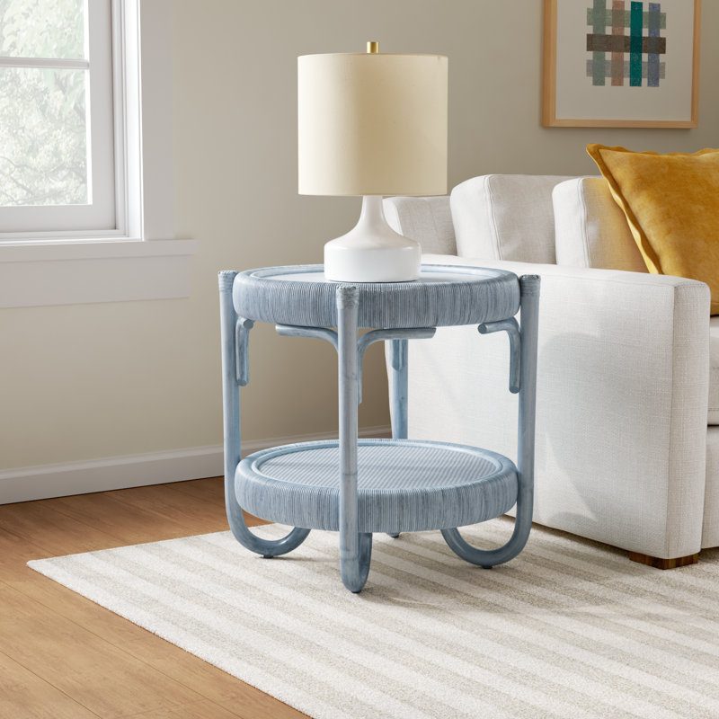 Hathaway End Table, Sea Glass