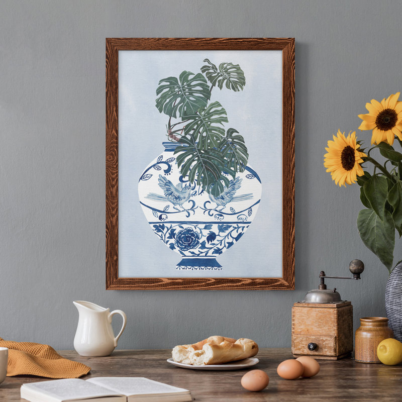 Moonlight Vase II - Peinture sur toile encadrée, Érable, H 32 po x l 23 po x P 1 po
