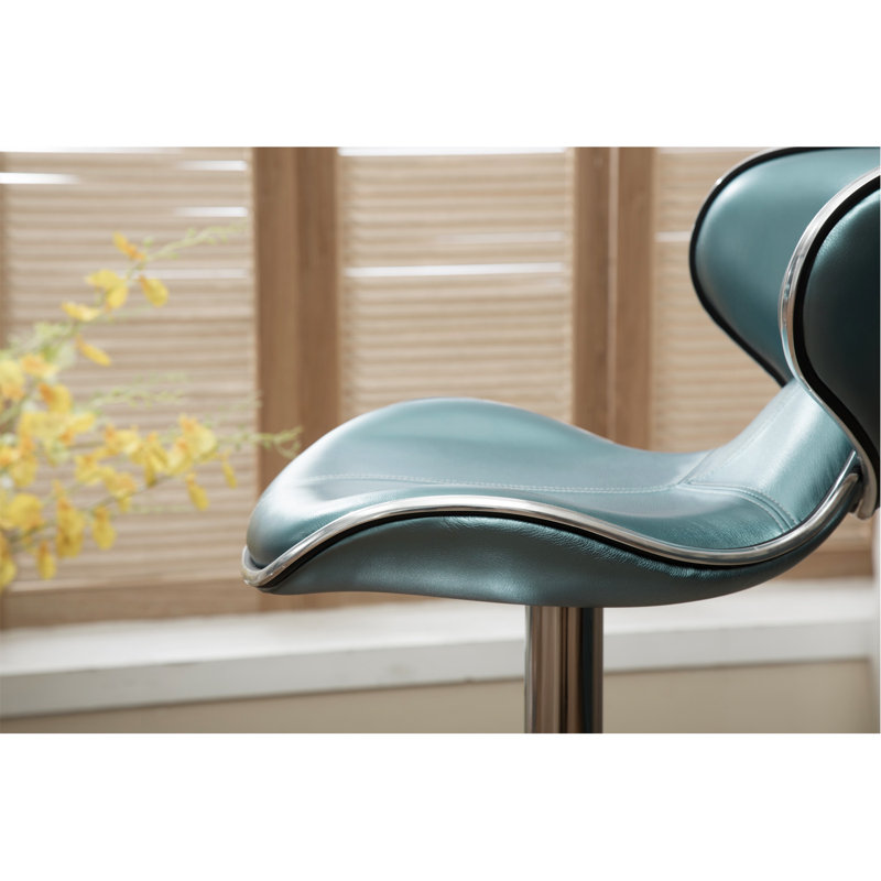 Ensemble de 2 tabourets de bar Upholstery Airlift, Blue, Blue