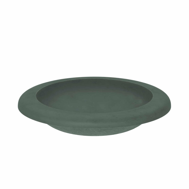 Cuyama NativeStone Concrete Handmade Oval Drop-In Bathroom Sink, Forest