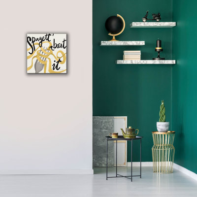 Epic Graffiti 'Pasta Italiana 9'  by Farida Zaman Canvas Wall Art, 18" x 18"