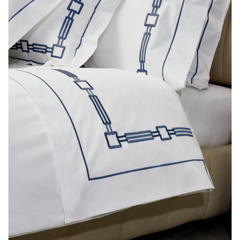 Retro Pillow Case, Standard Pillowcase, Dark Blue