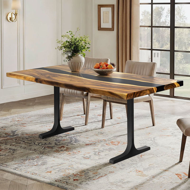 Wineglass Rectangle Dining Table, 30.4"H x 72"L x 30"W