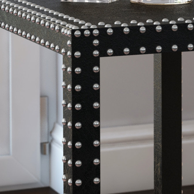 Zane Sled End Table, Charcoal