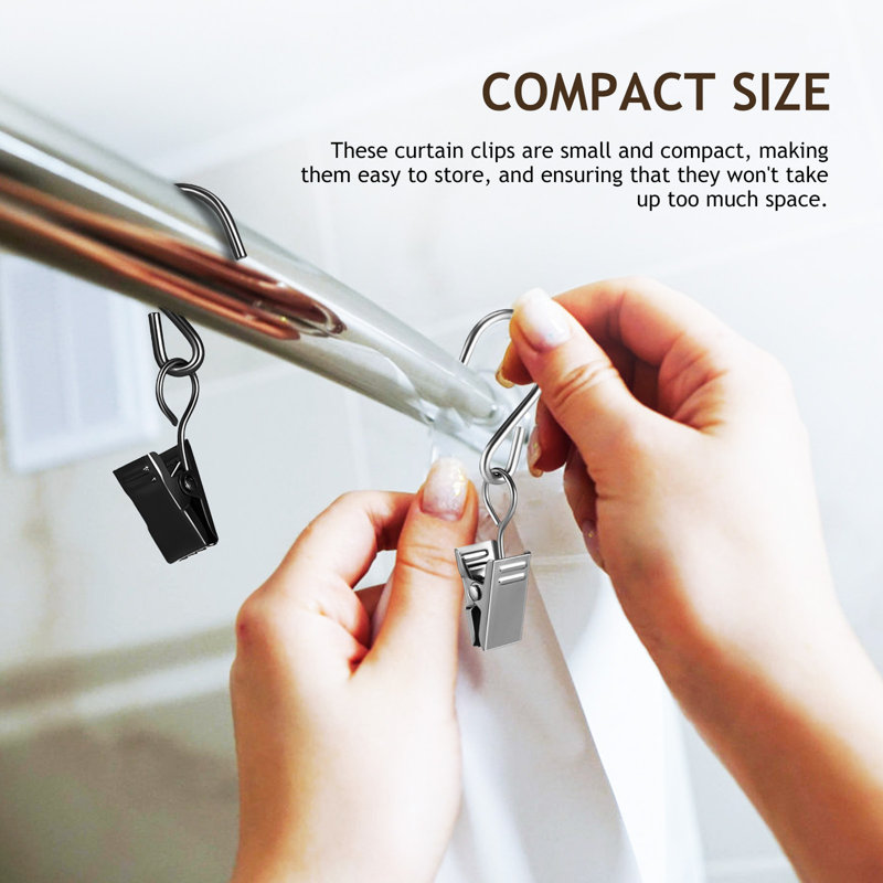 50Pcs Curtain Clips Curtain Hooks With Clips Hanging Clips Curtain Hooks