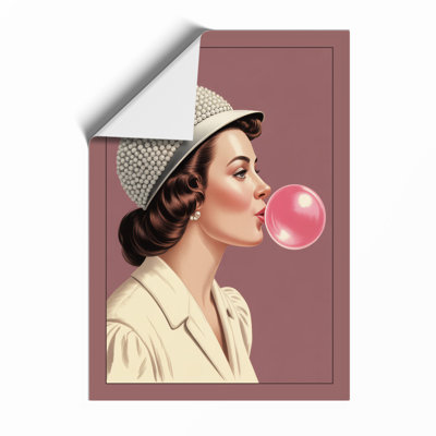 Bubble Gum Dream Retro - Framed Print