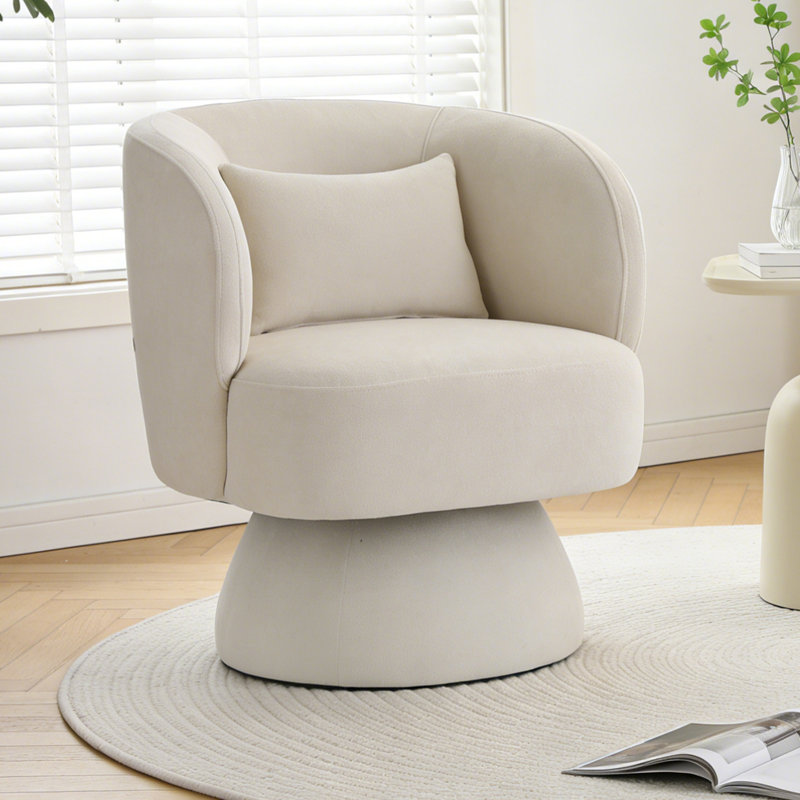 Fauteuil Modern Boucle, White-B