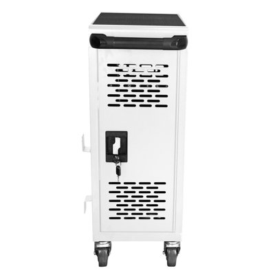 16-Compartment Removable Locking Charging Cabinet For Laptop, Chromebook-White