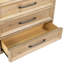 Commode 5 tiroirs en bois massif Kate avec tiroir supérieur doublé de feutre