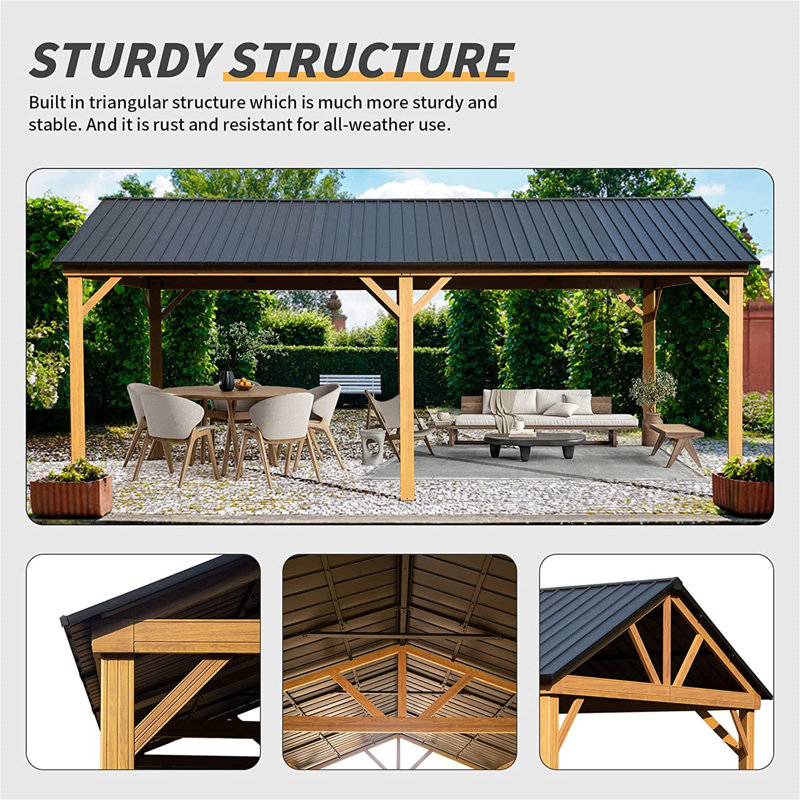 12 Ft. W x 20 Ft. D Aluminum Patio Gazebo