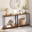 Console 29,1 po avec rangement, derrière le canapé, de style industriel, robuste et stable, pour le salon, l'entrée, le vestibule