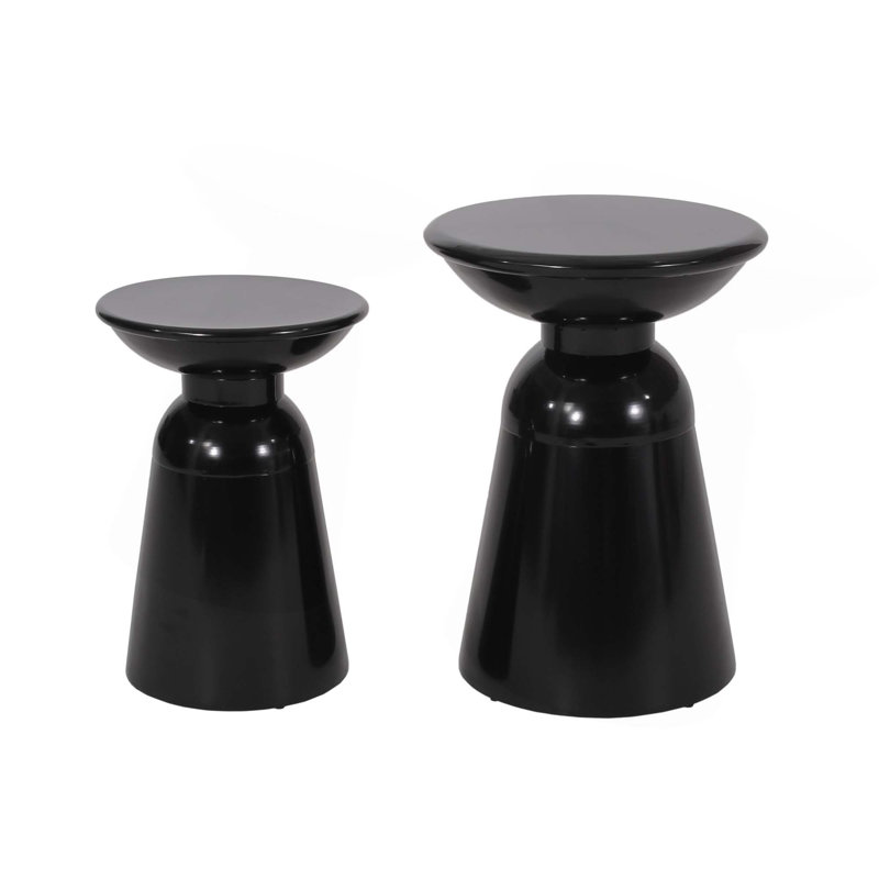 Metal S/2 End Table, Black
