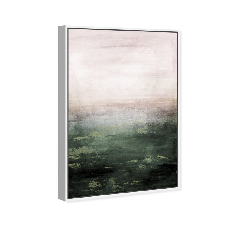 «Abstract Mossy Sailing», reproduction d'impression, Toile blanche encadrée, H 15 po x l 10 po x P 1,5 po
