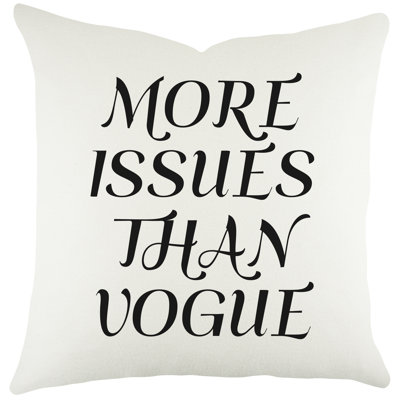 More Issues Than Vogue Cotton Throw Pillow