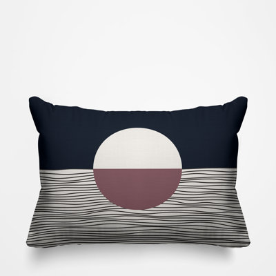 Carmy Abstract Outdoor Reversible Throw Pillow