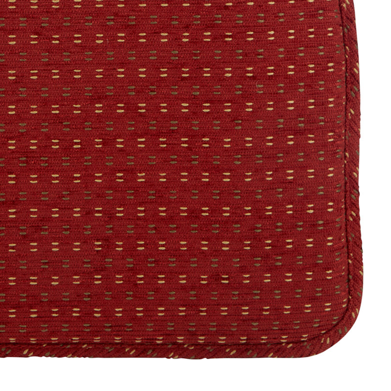 Coussins de chaise antidérapants, 16 x 15 x 2 pouces, ensemble de 4, Rouge