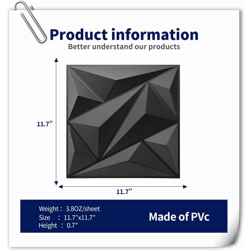 Wall Decor on PVC, Black