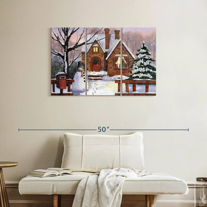 Bonhomme de neige Lelend Winter House, H 24 po x l 38 po