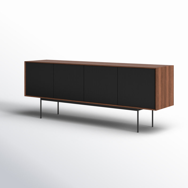 Heath 87'' Solid Oak and Mango Wood Contemporary Sideboard