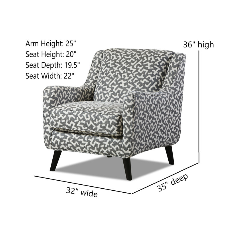 Fauteuil d'appoint en denim Downunder, Denim Down Thunder
