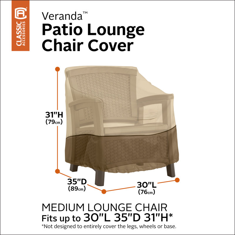 Paulding Outdoor Patio Chair Cover, 31" H x 30" W x 35" D