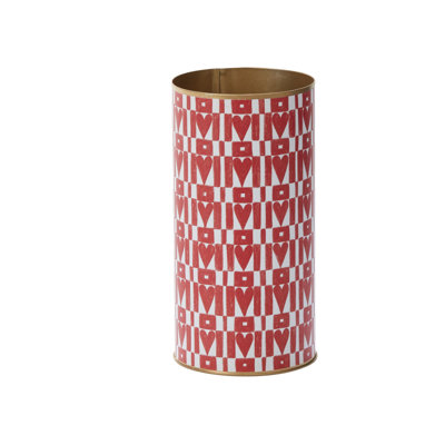 Cœurs sur vase répétitif 4 po x 8 po