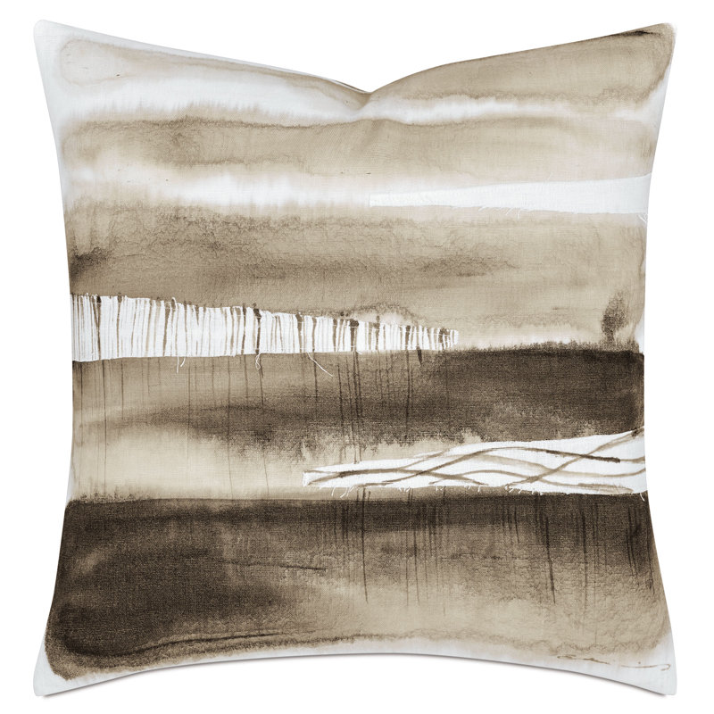 Coussin Palette, Carré 20 po, Abstrait brun clair