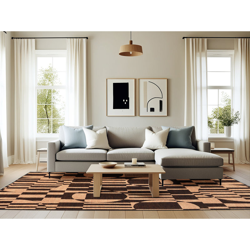 Tapis abstrait moderne 143, Rectangle 6 pi x 9 pi