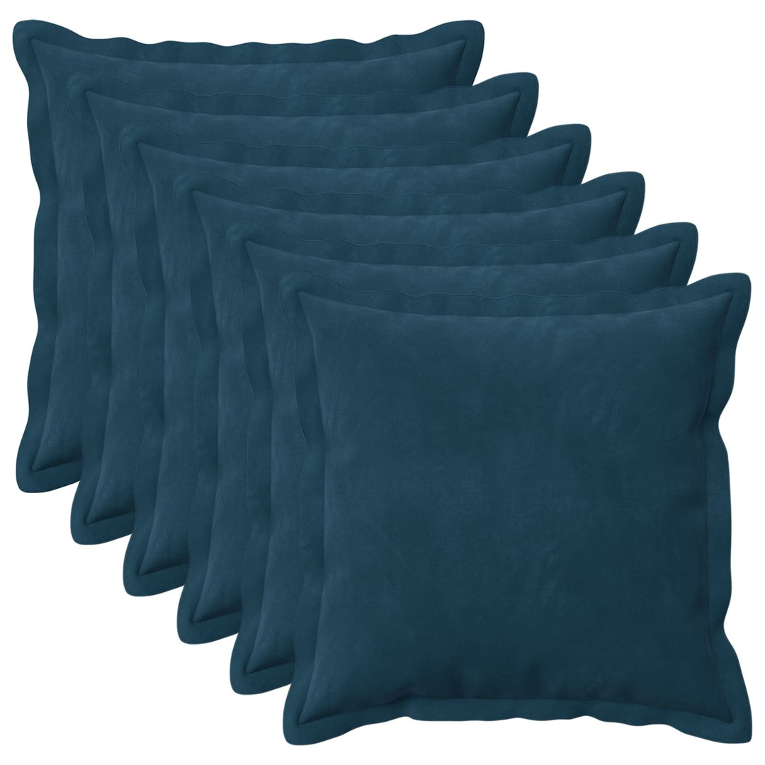 vidaXL - Cushion Cover - 40 x 40 cm - Velvet - Blue - Image 3