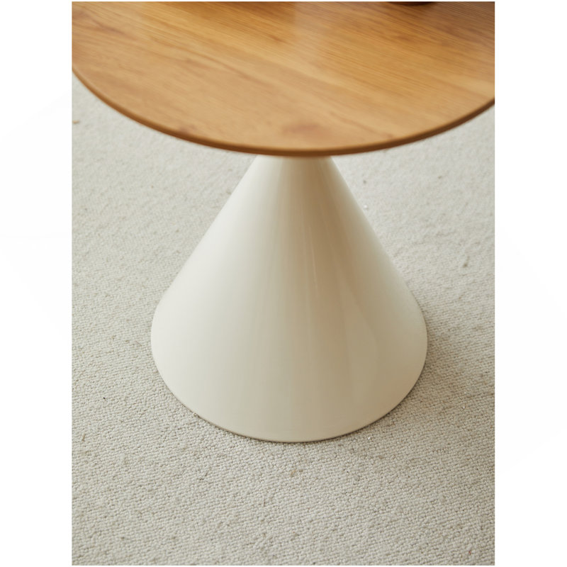TABLE RONDE BLANC + BOIS
