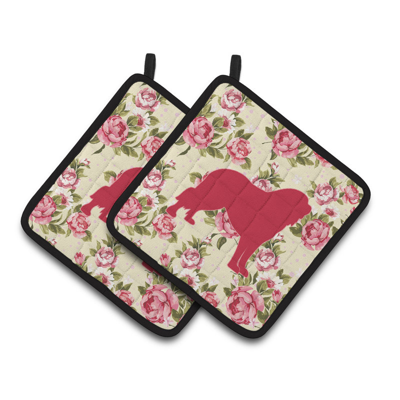 Cuisinier poignée roses d’élégance winston porter shabby Yokley, Rose / Jaune
