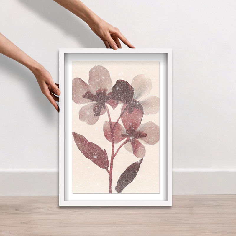 Crimson Coastline II Shadowbox Abstract Print by Oliver Gal, Black Frame, 10 x 15, 25.5"H x 17.5"W, White Frame