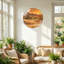 «Desert Landscape», horloge murale décorative moderne en verre 15,7 po-1903848803