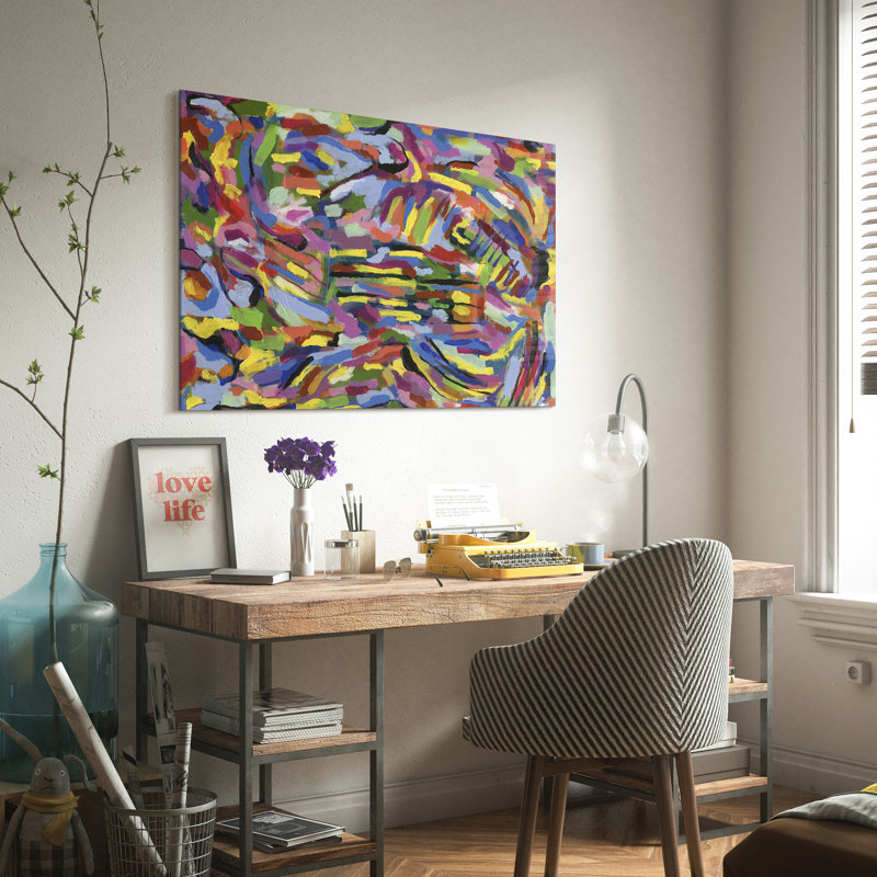 «Rules Of The Rainbow», ensemble de 2 panneaux muraux en verre trempé flottant sans cadre