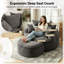Chaise longue surdimensionnée avec repose-pieds 53,15 po-160127553