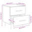 40cm W Manufactured Wood Bedside Table-526289399