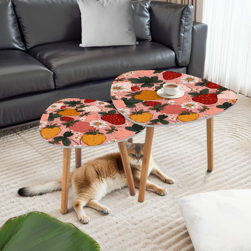 Ensemble de 2 tables basses gigognes Triangle